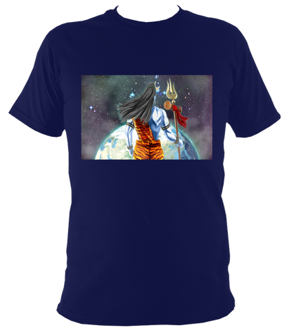 Shiva Looking Over World - Unisex T-Shirt