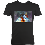 Shiva Looking Over World - Fitted Tee
