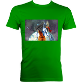 Shiva Looking Over World - Fitted Tee