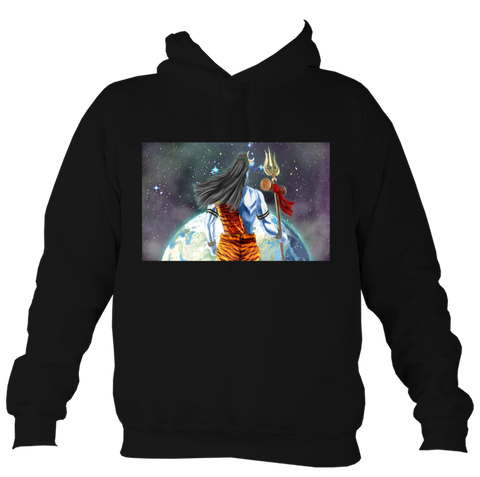 Shiva Looking Over World - Hoodie