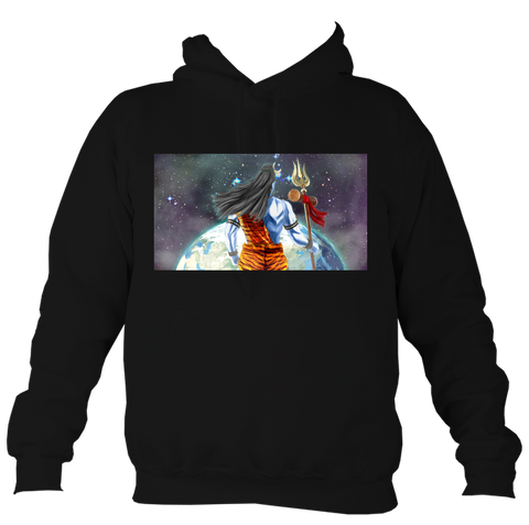 Shiva Looking Over World Hoodie - Kids