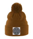 Shri Yantra (Black) - Pom Pom Beanie