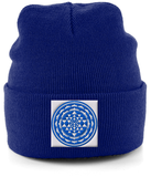 Shri Yantra (Blue) - Cuffed Beanie