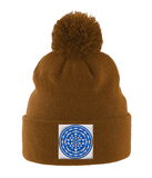 Shri Yantra (Blue) - Pom Pom Beanie