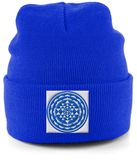 Shri Yantra (Blue) - Cuffed Beanie