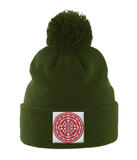 Shri Yantra (Red) - Pom Pom Beanie