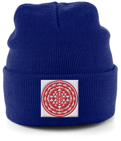 Shri Yantra (Red) - Cuffed Beanie