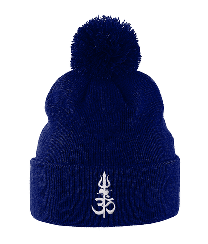 Shiv Shakti (White) - Pom Pom Beanie