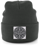 Shri Yantra (Black) - Cuffed Beanie