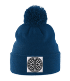 Shri Yantra (Black) - Pom Pom Beanie