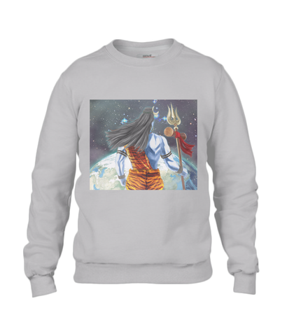 Shiva looking over the world -  Drop Shoulder Sweatshirt