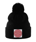 Shri Yantra (Red) - Pom Pom Beanie
